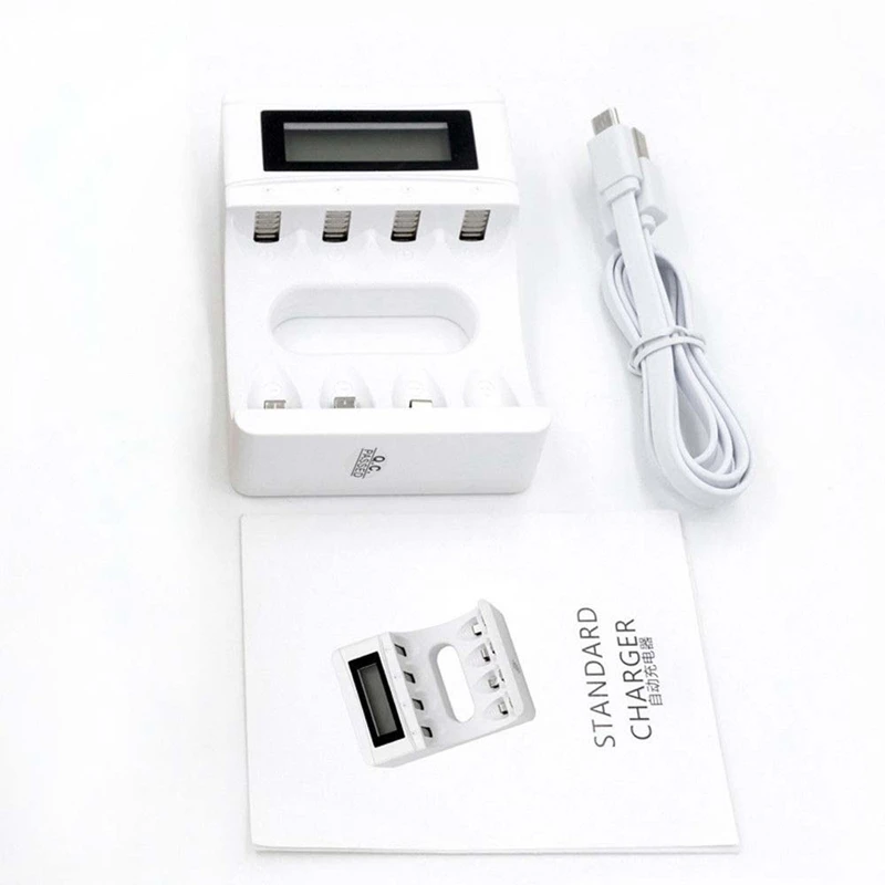 4 слота ЖК-экран Usb зарядное устройство для перезаряжаемые Aa/Aaa/Ni-Cd/Ni-mh