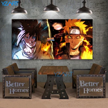 

Canvas Painting Anime Manga Naruto Poster Naruto VS Sasuke Canvas Painting Room Wall Decor Sticker Boy Gift Wall Painting