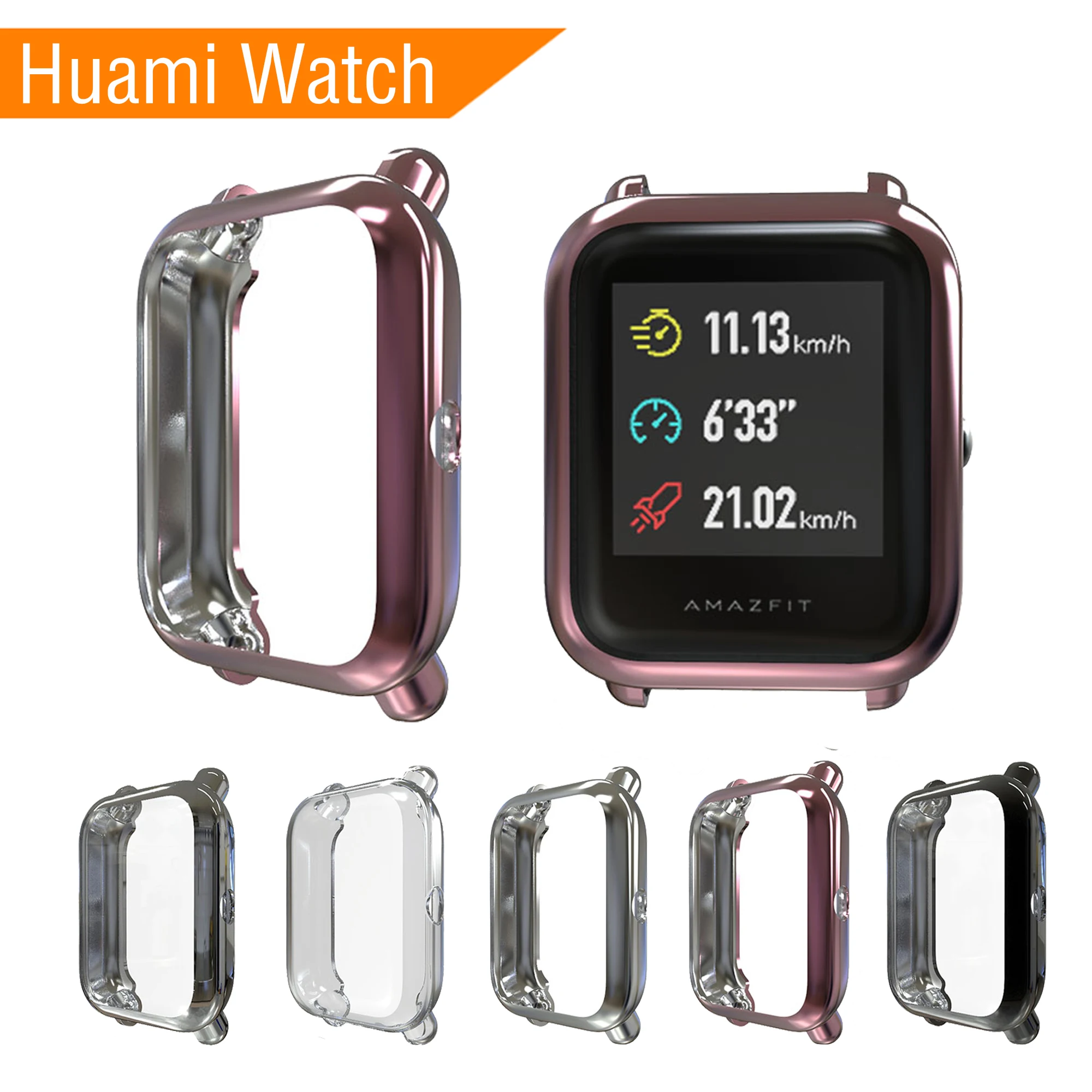 

2019 Soft TPU Case For Huami Watch Case Cover Screen Protector Smart Watch Accessories For Huami Watch Sport Silicone Case Cover