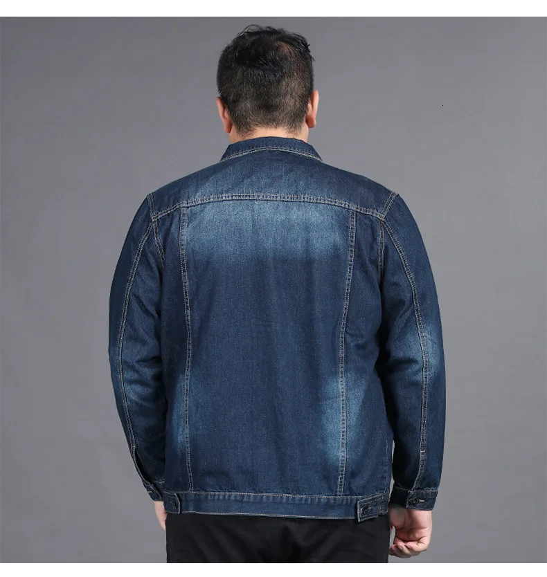 10XL 8XL 6XL 5X Весенняя Осенняя джинсовая куртка мужская с отворотом и вышивкой повседневные мужские джинсовые куртки мужские ковбойские пальто с несколькими карманами