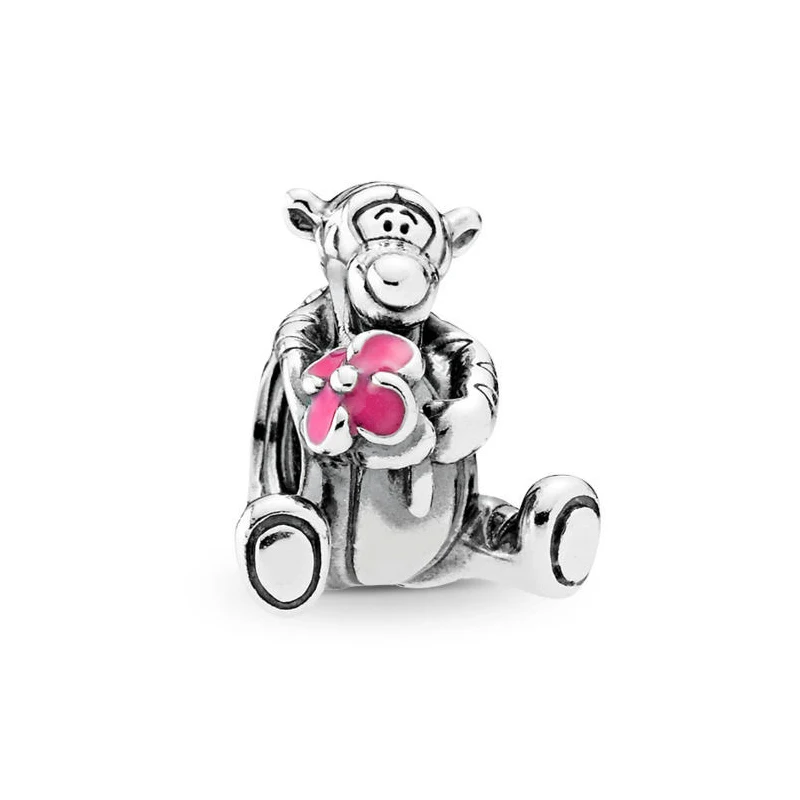 Подлинные 925 пробы серебряные браслеты в виде животных из коллекции Wonderland, подходят для браслетов Pandora для женщин, рукоделие ювелирные бусины - Цвет: 30