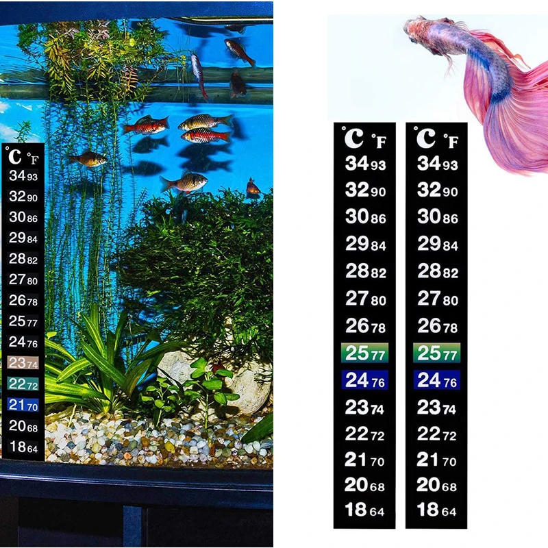 Aquarium Thermometer Dual Scale Fish Tank Liquid Lcd Temperature Tester Strip Instant Read Stick On Digital Temperature Stickers Temperature Control Products Aliexpress