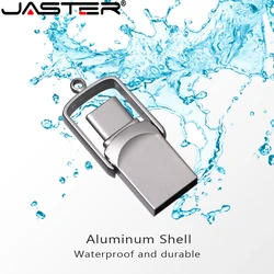 JASTER – Mini clé USB type c en métal, support à mémoire de 32GB 64GB 128GB, stylo Ultra double, cadeaux d'affaires créatifs 