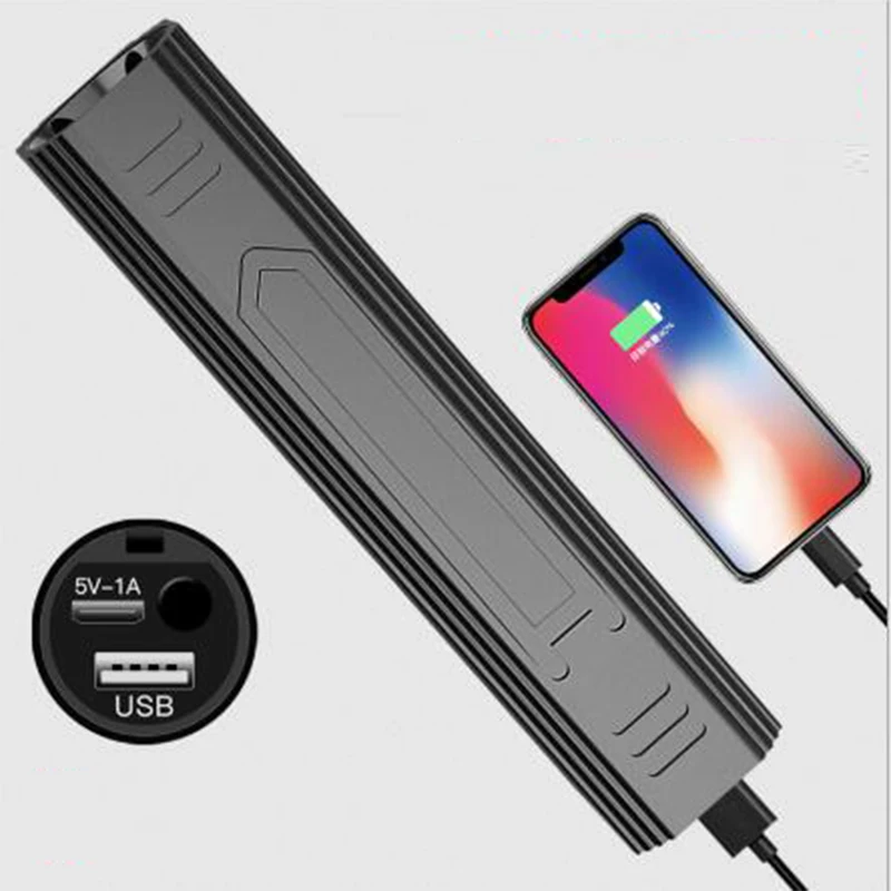 

Strong Light LED Flashlight Multifunctional Outdoor Lighting USB Charging Gift Lamp Emergency Rechargeable Flashlight