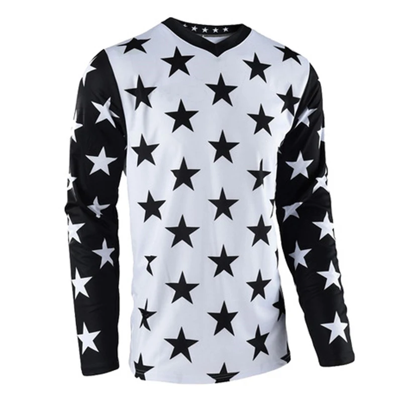 mtb Джерси moto cross enduro moto jersey GP горный велосипед moto cross jersey BMX DH короткая рубашка одежда для спуска - Цвет: G