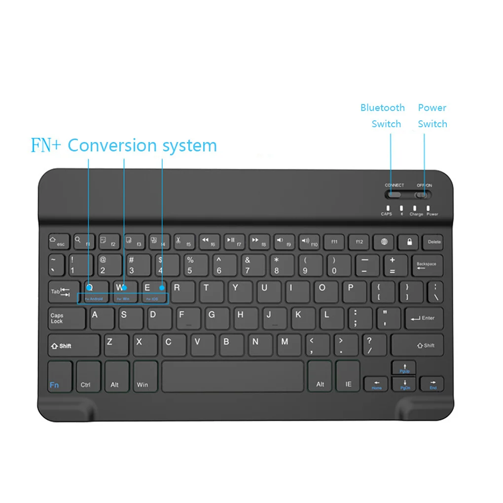Портативная ультра-тонкая беспроводная клавиатура Bluetooth 3,0 клавиатура для iPad серии iOS система для ноутбука планшета