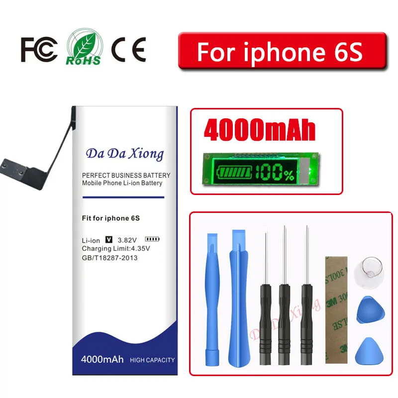 Da Xiong 4000 мАч батарея для iPhone 6S iphone6S Бесплатные инструменты|battery for|battery 3600mahiphone battery |