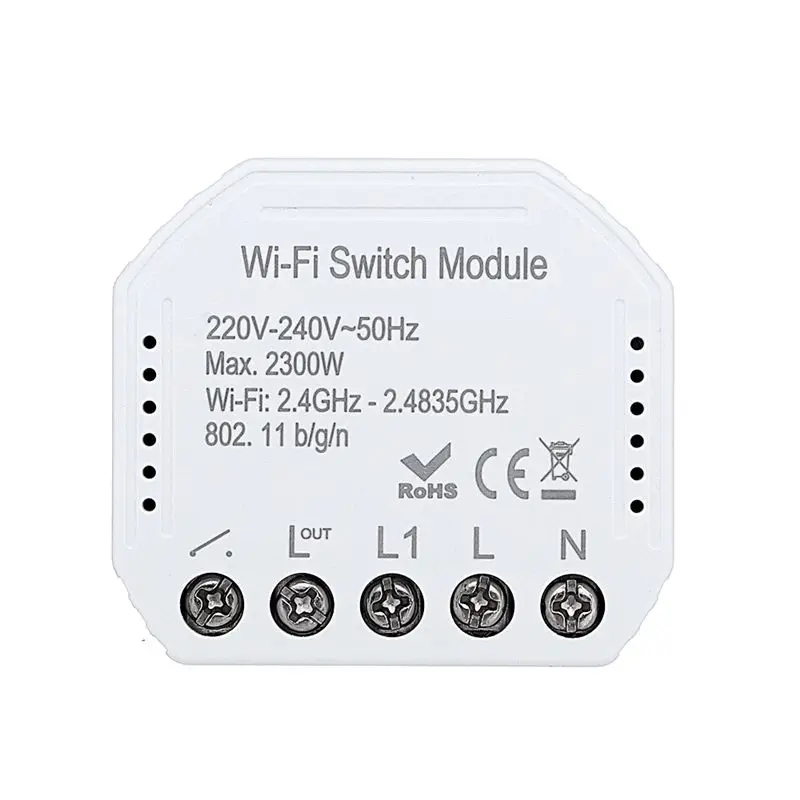2 Way Diy WIFI Smart Light Switch Breaker Module Smart Life Wireless Remote Control Works With Alexa /Google Home