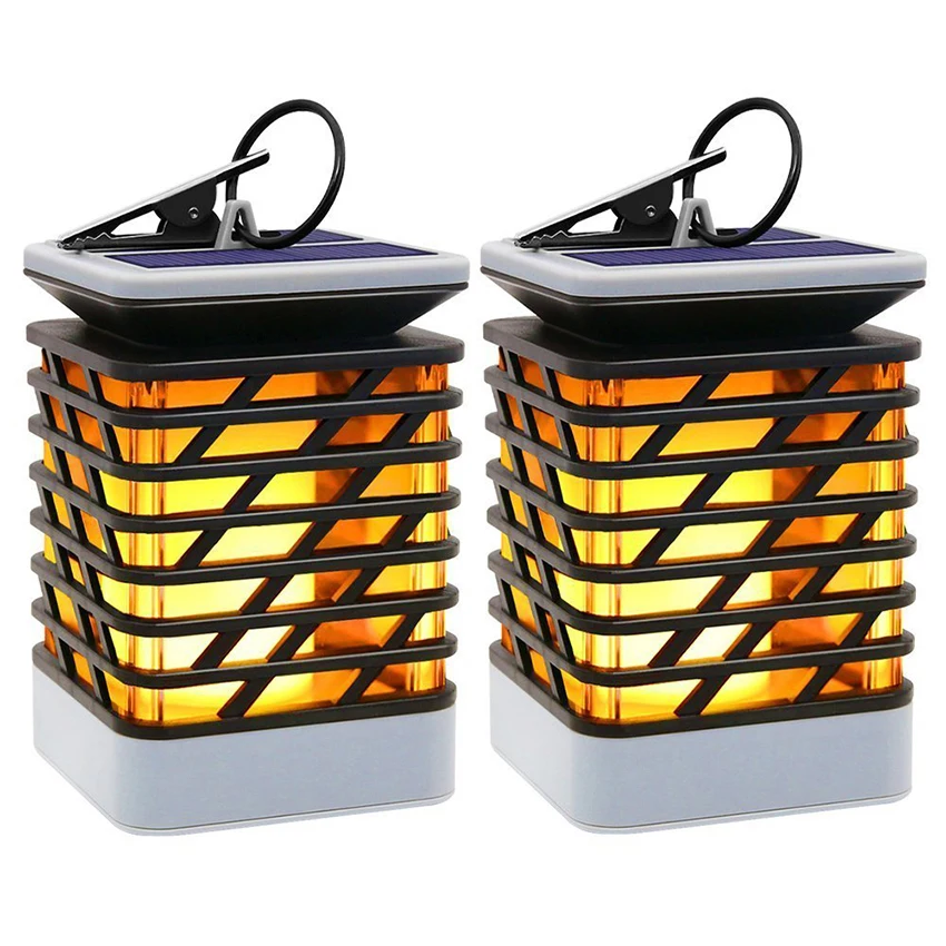 Solar Lights Outdoor Led Dancing Flickering Flame Torch Powered Hanging Lanterns Decorative Landscape Garden | Лампы и освещение