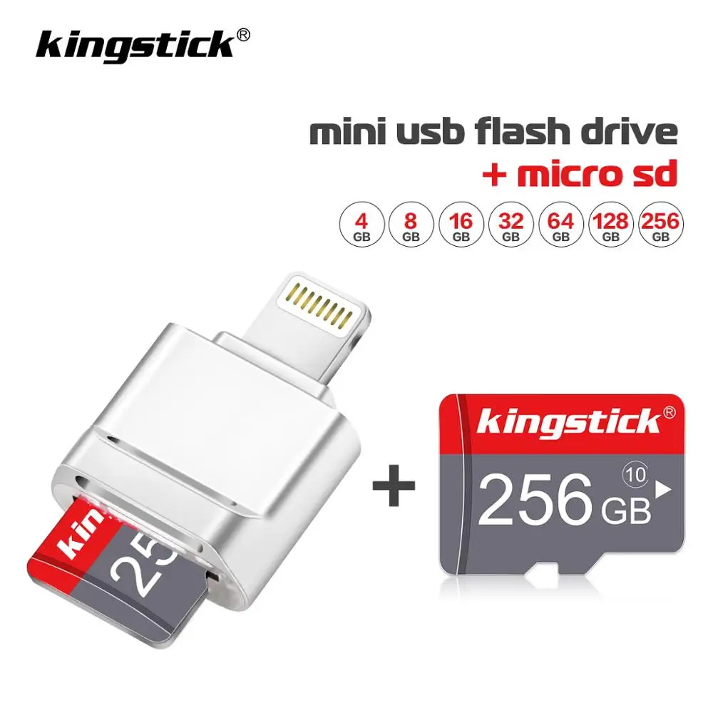 Usb-флеш-накопитель kingstick 2 в 1 для iPhone 7 7Plus 8 X Otg Lightning | Компьютеры и офис