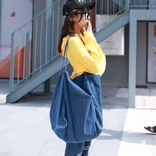 Женские большие хлопковые холщовые сумки на плечо, высокое качество, сумка-тоут, многоразовая складная сумка для покупок, одноцветная сумка, сумка с эко-подкладкой