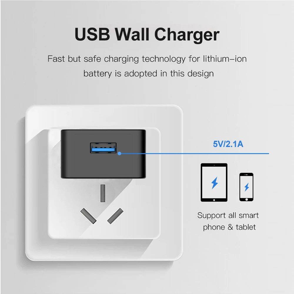 PUJIMAX USB зарядное устройство адаптер 1 порт для iPhone 5V 2.1A настенное/дорожное