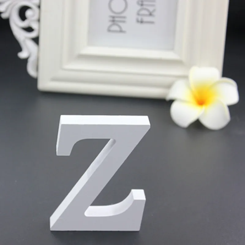 ZM-Z 1 шт. 8 см белые деревянные буквы Английский алфавит DIY персональное имя Дизайн Искусство ремесло Свадебный домашний декор буквы украшение комнаты - Цвет: ZM-Z