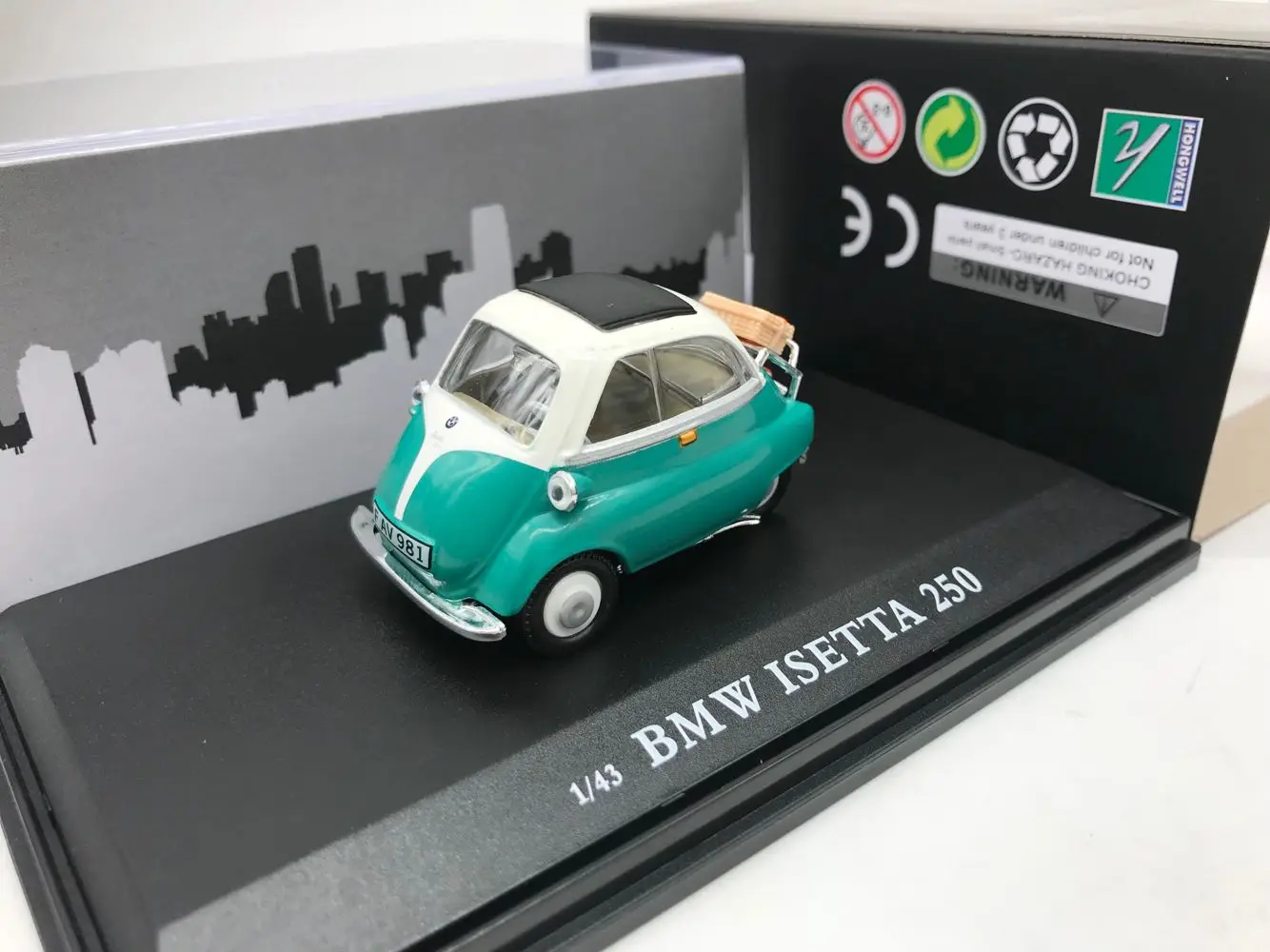 Оригинальная фабрика 1:43 B MW ISETTA 250 Игрушечная машина из сплава игрушки для детей литой модельный автомобиль подарок на день рождения