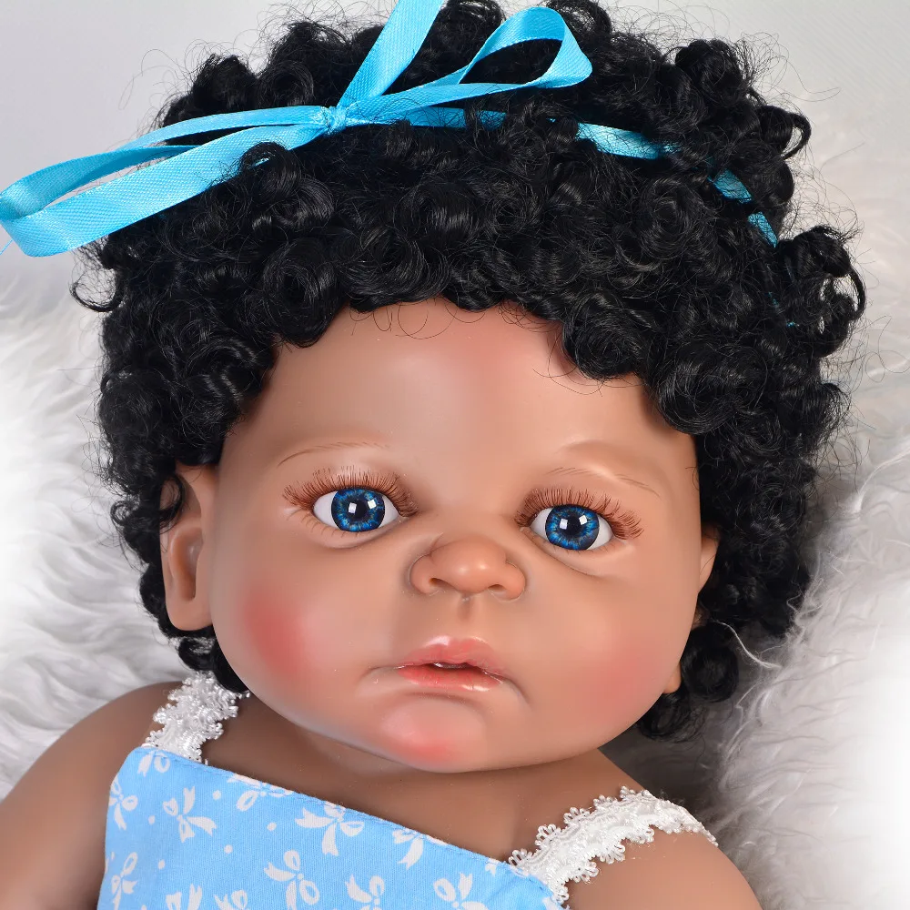 NPK 55 см прекрасная силиконовая кукла Reborn Bebe для девочки, Реалистичная кукла для маленькой девочки в мягкой кукольной одежде, лучший подарок для детей