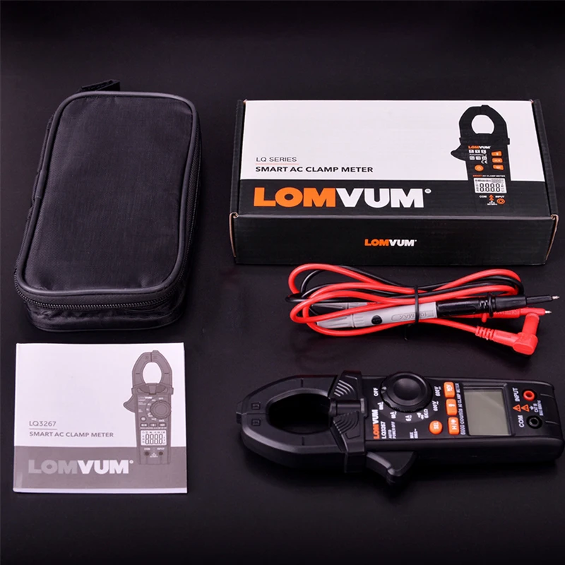 LOMVUM 600A Ture Rms цифровой клещи температурный тест 6000 кол-во ACDC ток Бесконтактное напряжение мультиметр светодиодный светильник-вспышка