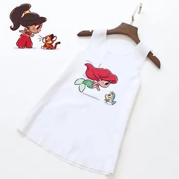 

Summer Cartoon Children Clothing Sleeveless Dress Kids Cute Princess Kawaii Vogue Pattern Dress Girls Nightdress Clothes Novelty