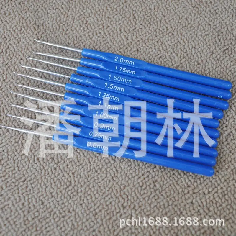 Инструмент для плетения спицы синей ручкой крючком из искусственного кока-колы "кроше", 10 шт в наборе, корень мешки