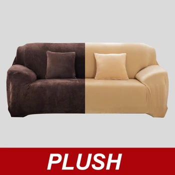 

Velvet Plush Sofa Cover Thicken Universal Stretch Elastic Sectional Couch Cover L Shaped Corner Slipcovers for Living Room
