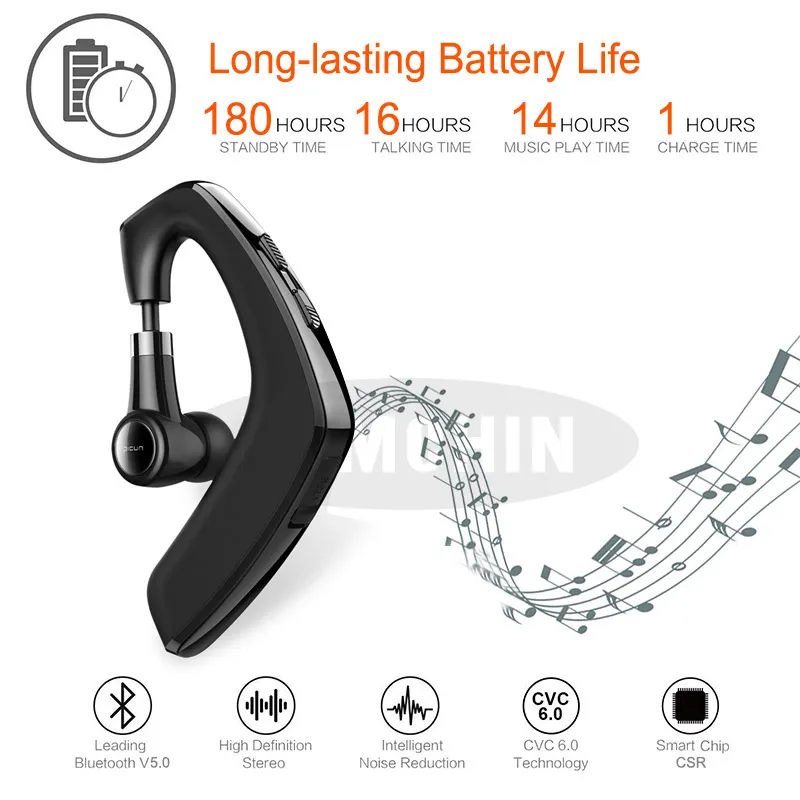Новейшие деловые Bluetooth наушники с микрофоном, беспроводные наушники, bluetooth-гарнитура для вождения автомобиля