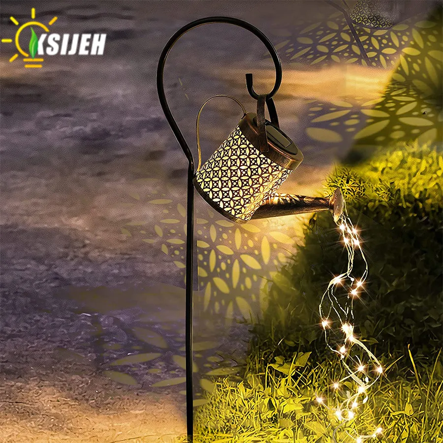 Star Shower Watering Can Lights - Waterproof Solar Garden Decor