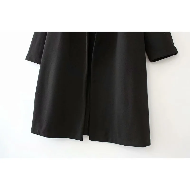 Женский кардиган размера плюс XL-3XL с длинными рукавами на осень и зиму, черный, зеленый Тренч