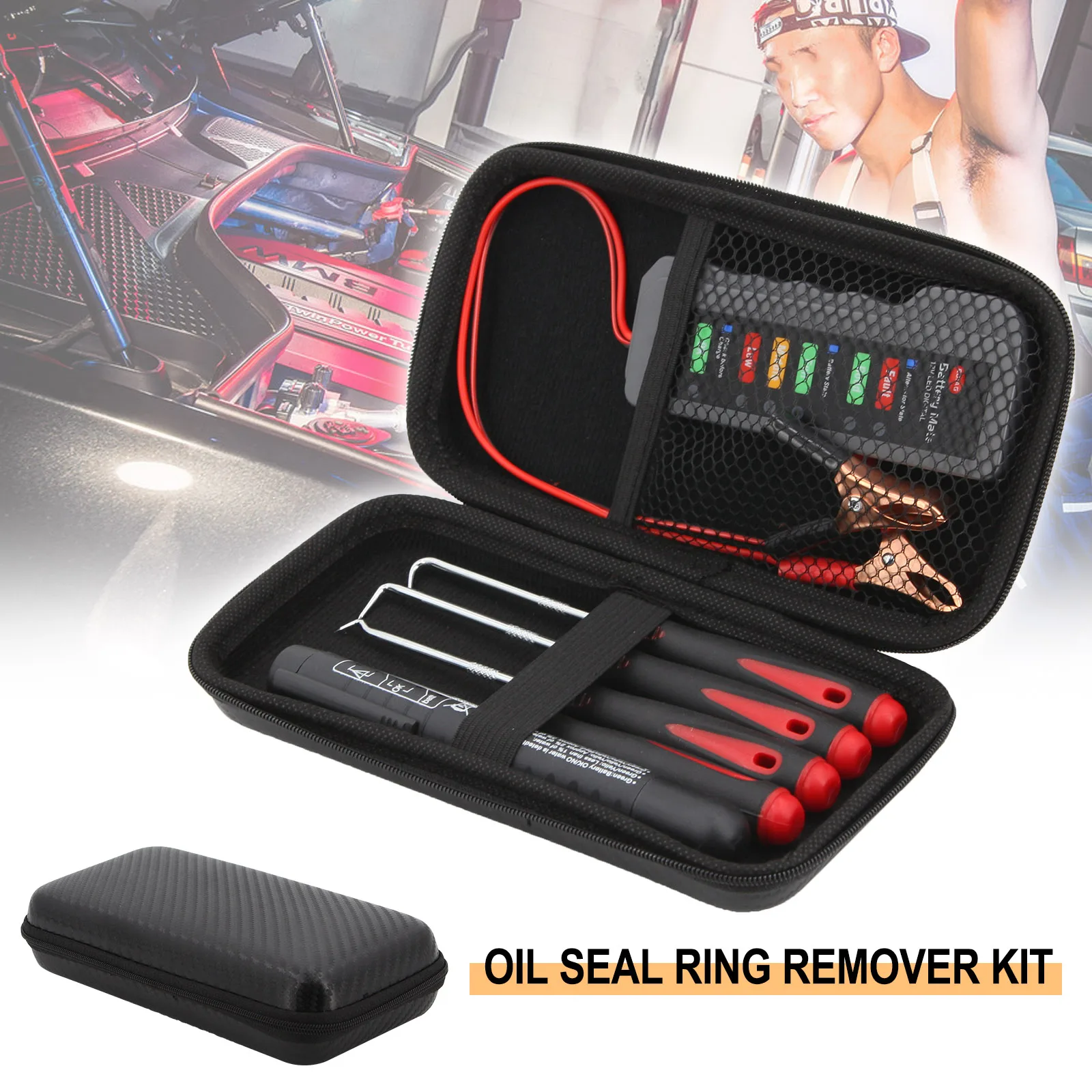 Car Battery Tester Brake Fluid Tester Kit Auto Oil Seal Screwdrivers Set Oring Gasket Puller