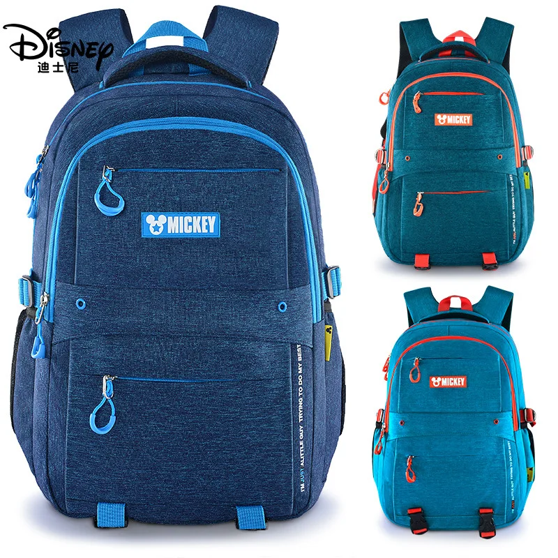 

Disney elementary school bag male 1-4-6 grade simple casual backpack large capacity decompression spine protection backpack