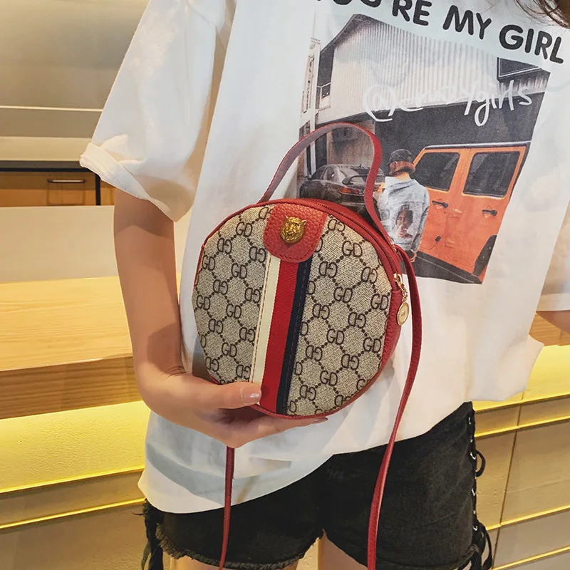 

New Arrival Bag Women's 2019 Summer New Style Pu Fashion Korean-style Versatile Shoulder Bag GIRL'S One-Shoulder Small round Bag