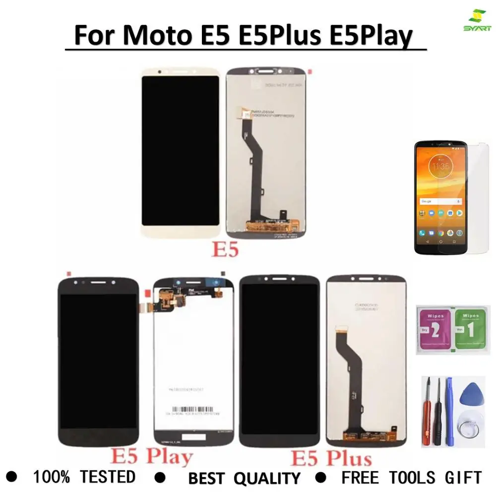 Протестированный ЖК-экран для Moto E5 Plus XT1924, сенсорный ЖК-дисплей, совместимый с Motorola E5 XT1944 E5 Play XT1921 lcd s