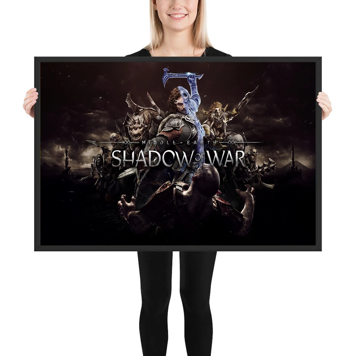 Middle Earth Shadow Of War Videogioco Canvas Poster Home Wall Painting Decoration (Senza Cornice)