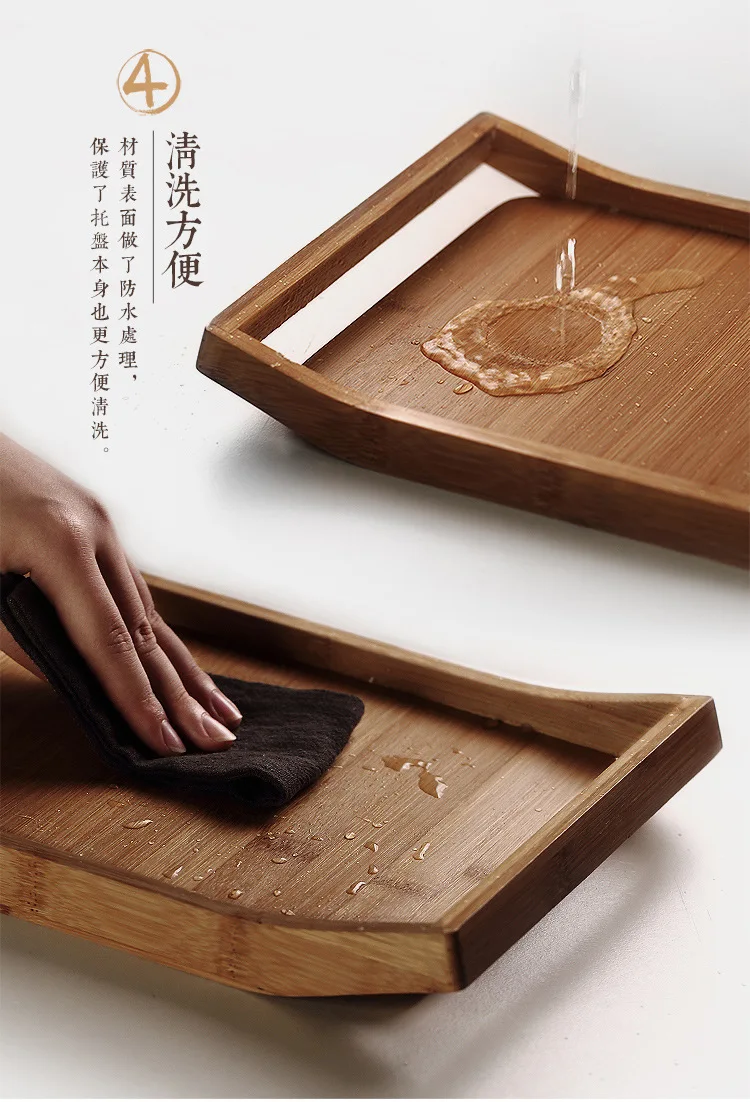 Jane Sheng Plate zhu tuo pan противоскользящая полностью бамбуковая ручной поднос отель чай в японском стиле лоток Фруктовая тарелка стеклянная пластина