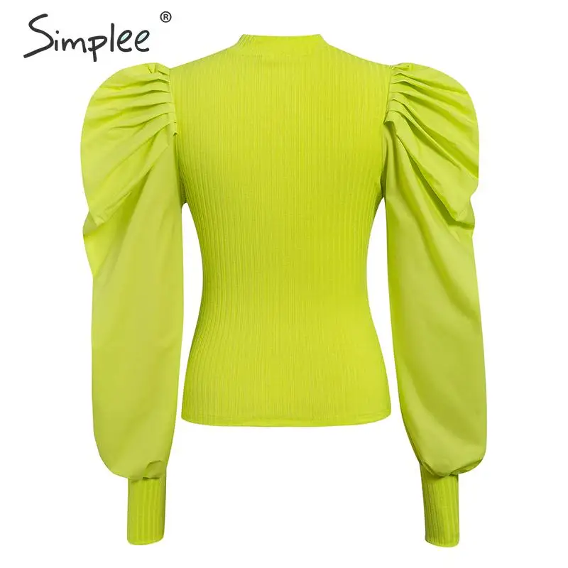 New Elegant Vintage Style 90s Blouse Puff Sleeve OC00165