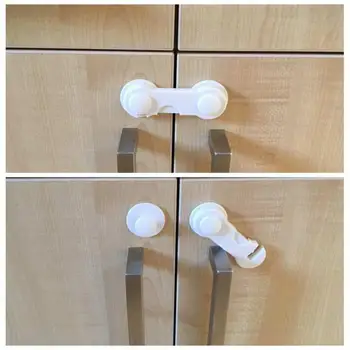 

1PC Child Safety Door Lock High Quality Plastic Multi-Purpose Lock Wall Cabinet Safety Protection Baby Home Safety Products