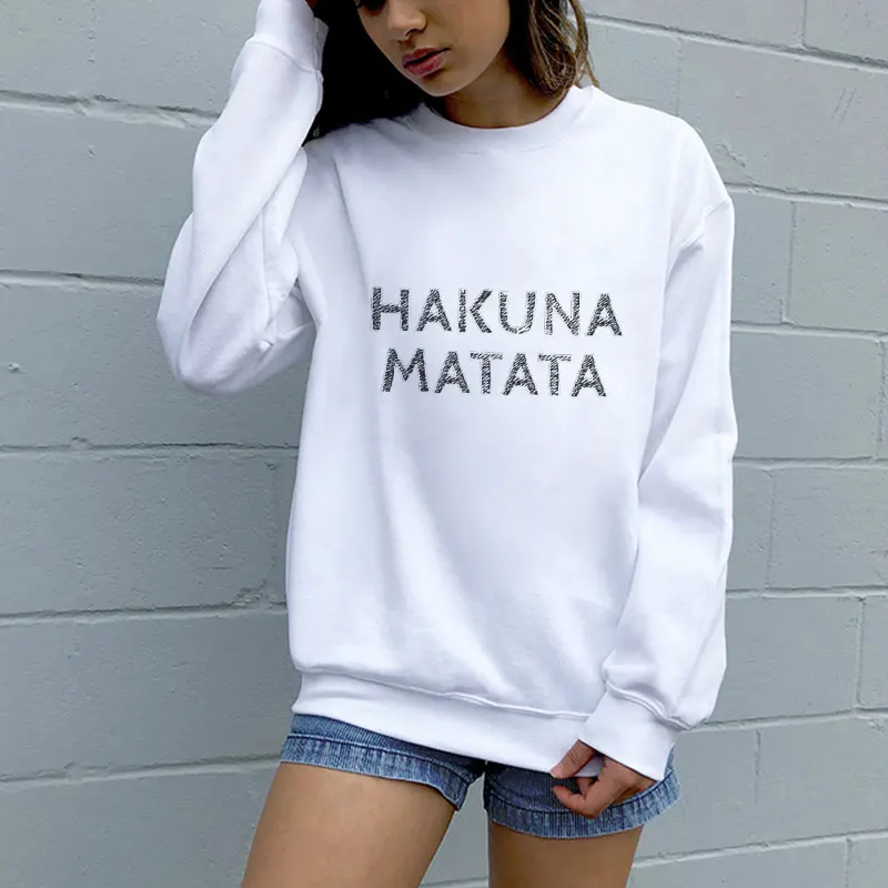  The Lion King Hakuna Matata Pullover Streetwear Sweatshirt Winter Autumn Ulzzang Kawaii Fashion Wom