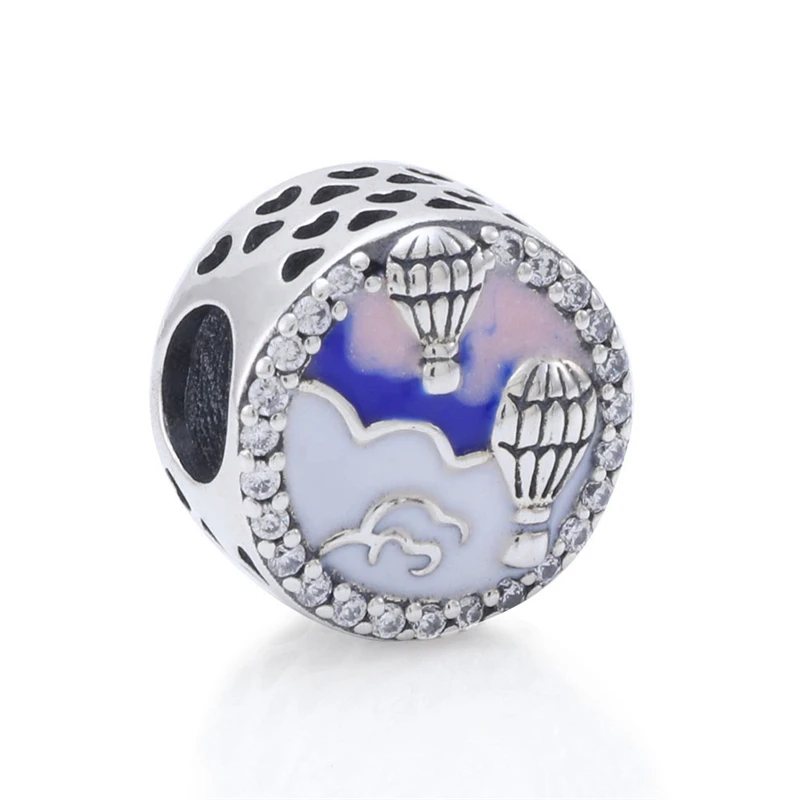 

Hot Air Balloon Sterling Silver Fit Pandora 925 Original Charms Beads Bracelets Woman Best Friend Jewelry Christmas Gift