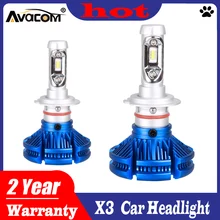 H7 H4 светодиодный лампы 12000lm Автомобильные фары светодиодный авто лампы безвентиляторный H8 H9 9005 HB3 9006 HB4 50W 6500K 24V зэс светодиодный H11 H1 H3 автомобиля 12V светодиодные лампы