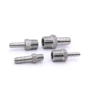 

12mm*1/2'' BSP Male Thread 304 Stainless Steel Pipe Fitting x Barb Hose Tail Reducer Pagoda Joint Coupling Connector