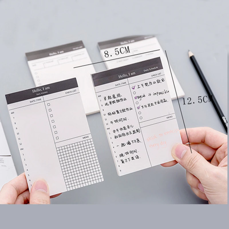 Небольшой бумажный блокнот для заметок ежедневник офисный стол проверяемый список блокнот для записи школьных канцелярских принадлежностей