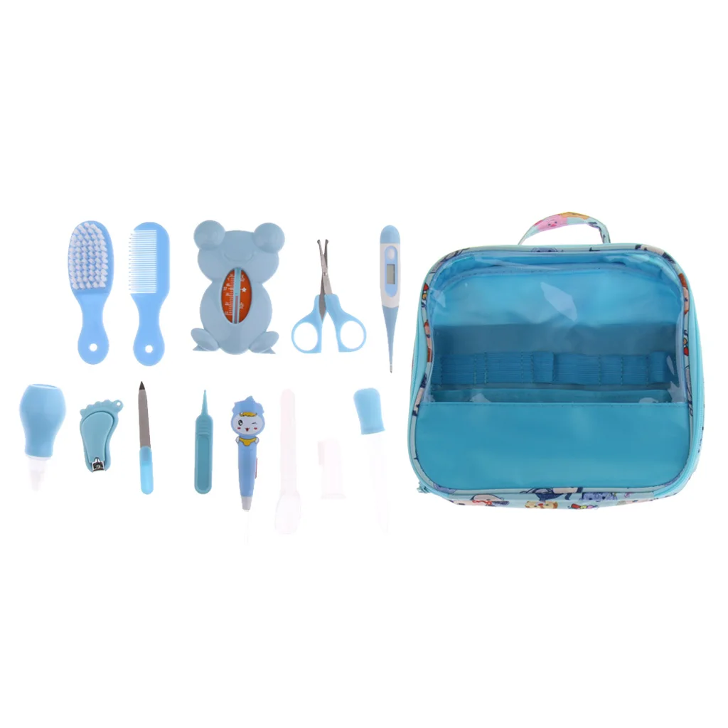 13x Multifunction Baby Nail Hair Care Thermometer Grooming Brush Kit Accessories