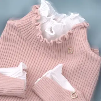 

Women Spring Autumn Style Knitted Sweater Pullovers Lady Casual Solid Color Turtleneck Long Sleeve Pullovers Tops