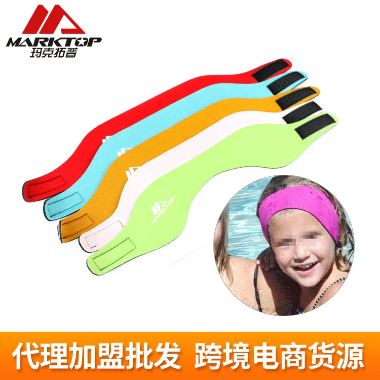 

Black And White with Pattern Bath Waterproof Earmuff Headband Yoga Sports Hair Band Hook & Loop Band