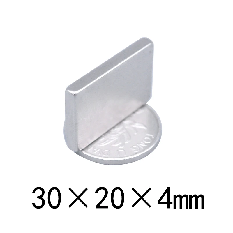 

100/200/300pcs Neodymium Magnet Powerful disc 30*20*4mm Block Super Strong Magnetic Magnets Square N35 30mmx20mmx4mm Permanent