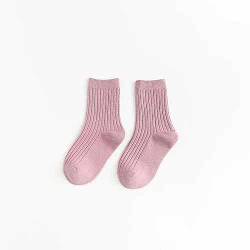 3 pink От 1 до 12 лет хлопковые носки для мальчиков и девочек; сезон осень-зима; детские носки для малышей; Разноцветные свободные носки; теплая Модная одежда для детей - Цвет: 3 pink