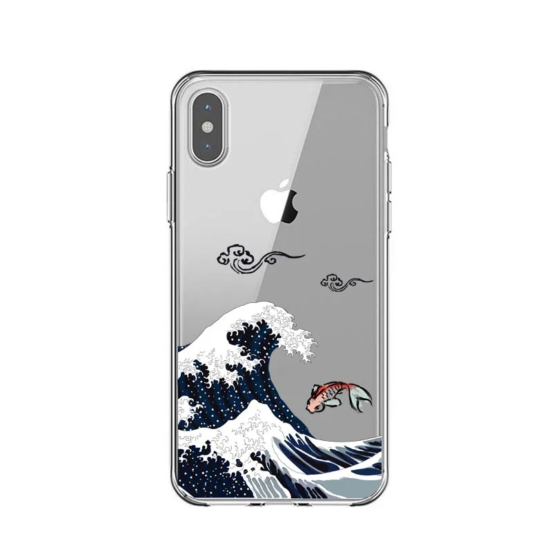 Чехол для телефона The Great Wave off Kanagawa для iphone 11 Pro Max 6 6S 7 8 plus X XS MAX XR 5S SE японская морская волна океан чехол - Цвет: TPU