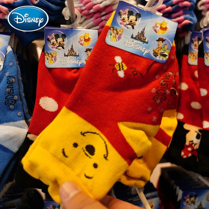 Disney cute baby socks mickey/minnie/pig cartoon printed cotton socks 3-10 years old children autumn&winter socks