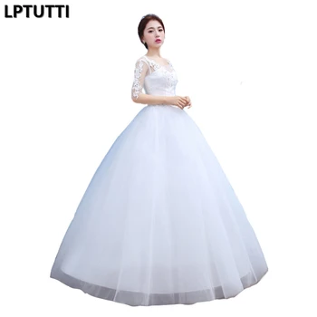

LPTUTTI Embroidery CRYSTAL New Plus Size Princess Bridal Marriage Gown Bride Simple Party Events Long Luxury Wedding Dresses