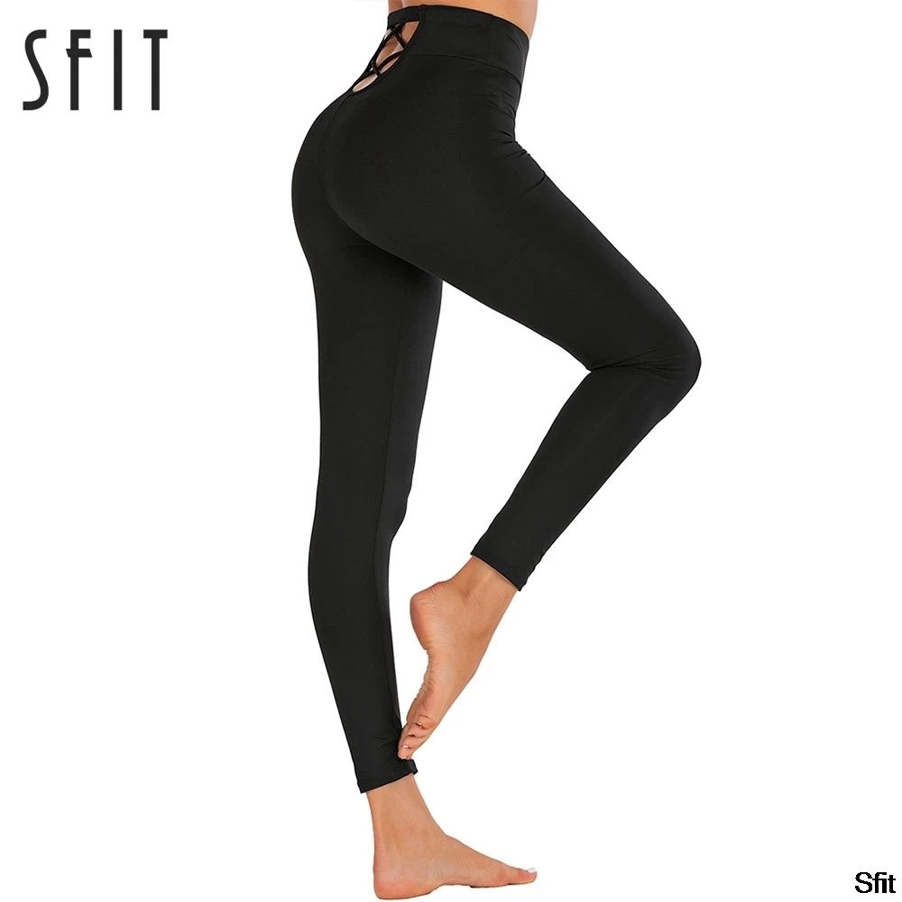 Sfit выдалбливают животик контроль лосины Леггинсы для женщин Фитнес Леггинсы Высокая талия обтягивающие повседневные штаны для бега тренировки штаны для йоги