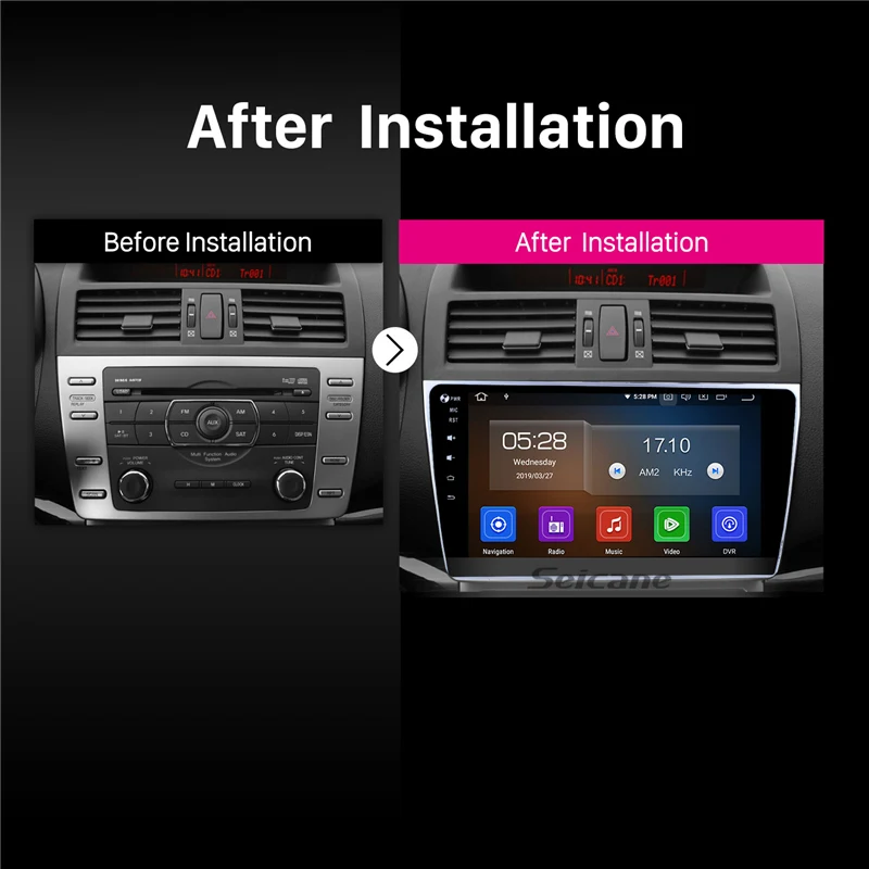 Sale Seicane Car Multimedia Palyer For 2008 2009 2010-2015 Mazda 6 Ruiyi 10.1 Inch Android 9.0 HD Full 1024*600 Touchscreen Car Radio 5