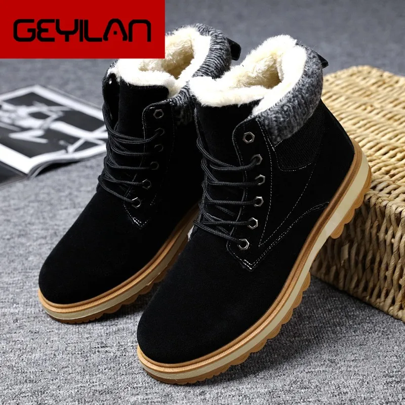 Мужские ботинки Martin большого размера на осень и зиму кожаные дышащие ботильоны